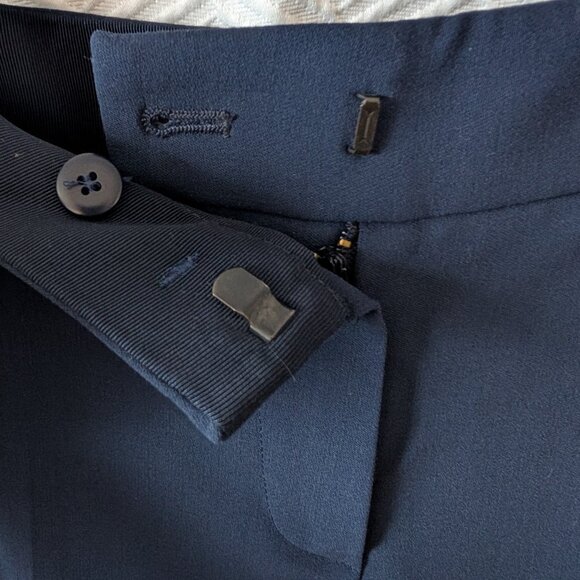 ARMANI COLLEZIONI Navy Blue 100% virgin wool pants trousers Size 8 Career Office - Picture 7 of 11